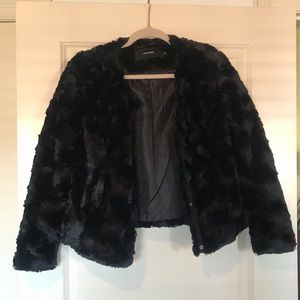 Vero Moda Black Faux Fur Jacket